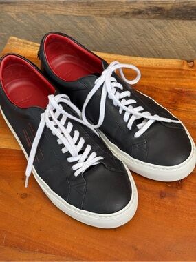 Givenchy Urban Street Leather Sneakers EUC Black Red Size 44